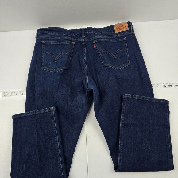 Levi's 514 relaxed straight leg jeans blue 33 denim womens‎ 4599 - Picture 3 of 13